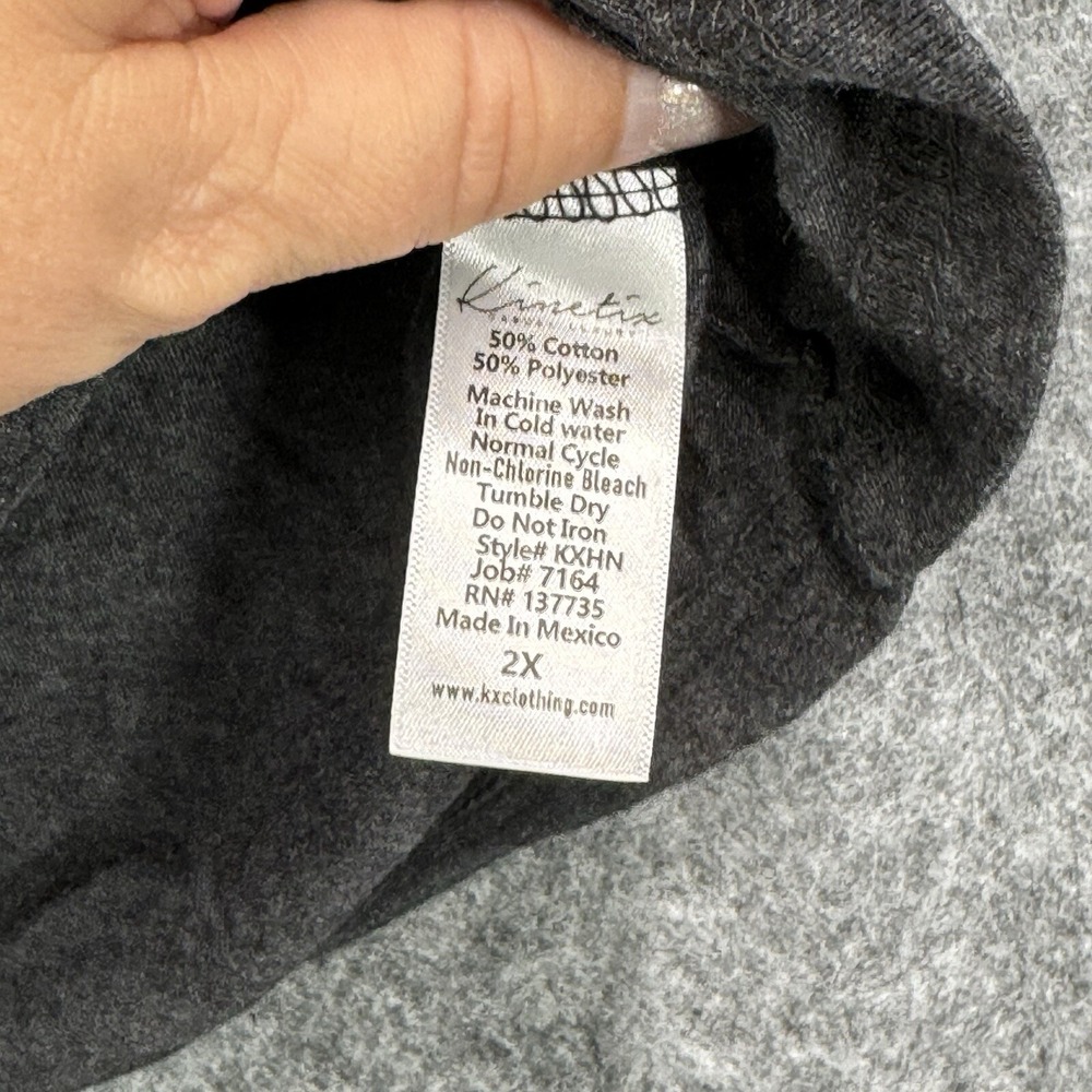 Kinetix‎ Casual Luxury Mens 2X Black Heather Long Sleeve Henley Shirt NWT - Picture 7 of 9